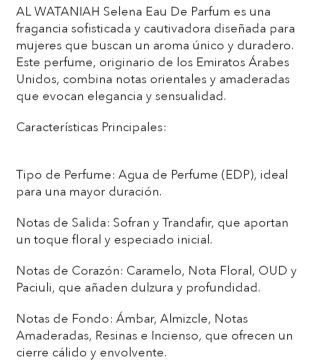 Perfume Selena Al Wataniah 100 ml