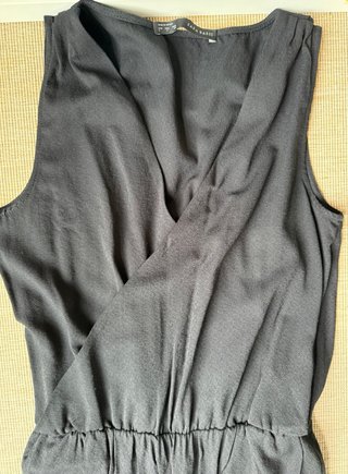 Mono Negro Sin Mangas Zara Talla S