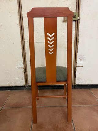 2 Sillas Comedor Madera Tapizado Tela