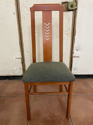 2 Sillas Comedor Madera Tapizado Tela