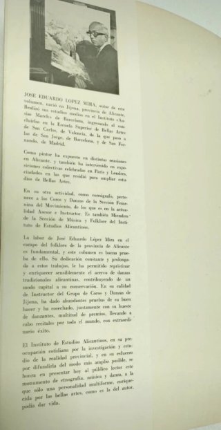 Libro Alicante: Trajes Típicos y Coreografía 1975