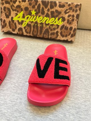 Ciabatte 4giveness rosse e nere taglia 36