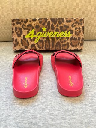 Ciabatte 4giveness rosse e nere taglia 36