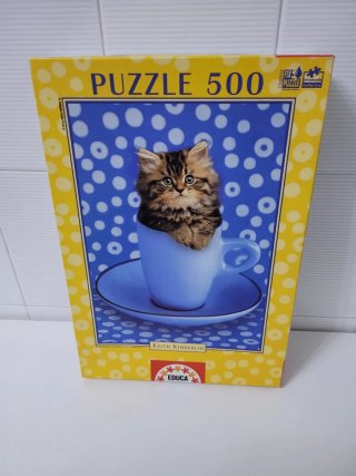 Puzzle 500 Piezas Gato en Taza