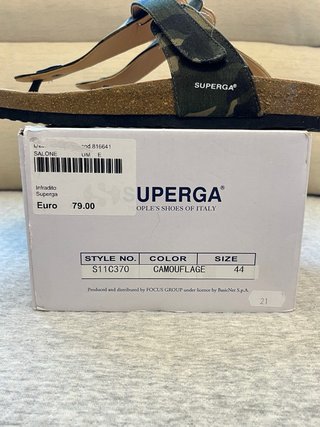 Infradito Superga camouflage pelle Tg 44
