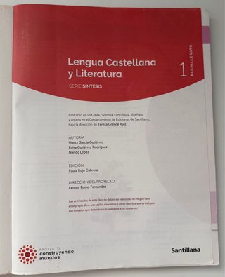 LENGUA CASTELLANA Y LITERATURA SERIE SINTESIS 1...