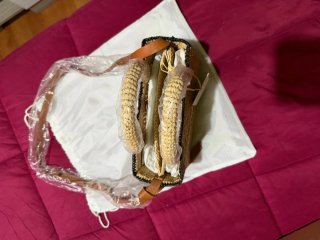 Bolso de rafia BIMBA Y LOLA beige