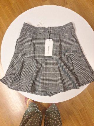 Falda pantalón Stradivarius cuadros