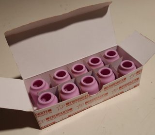 10 Bocais Curtos Cerâmicos p/ Tocha TIG
