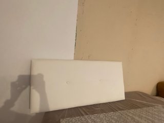 Cabecero de piel sintética blanco