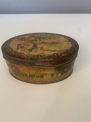 Scatola di latta decorata primi '900