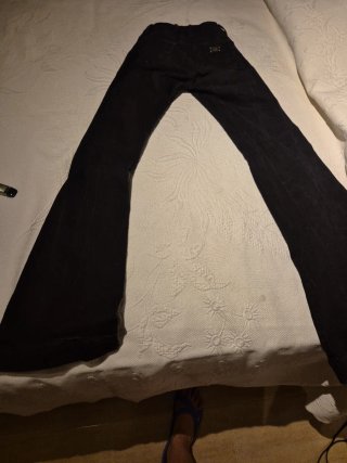 Pantalón vaquero elástico campana