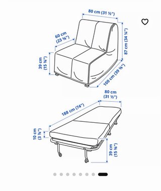 Sofá Cama IKEA LYCKSELE Beige