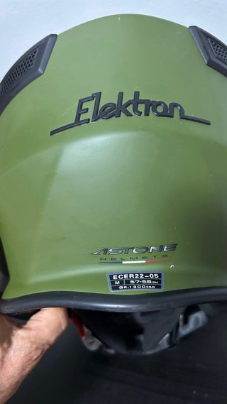 Casco Moto Astone Elekron Verde Militar Homologado