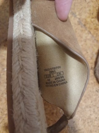 Sandalias Zara Ante Beige Talla 40
