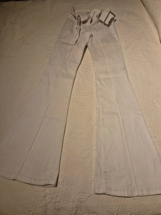 Pantalon vaquero elástico blanco