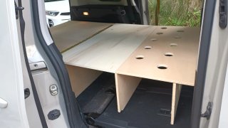 Mueble cama camper furgoneta Berlingo