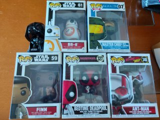 Funko Pops Star Wars, Ant-Man, Deadpool, Halo...