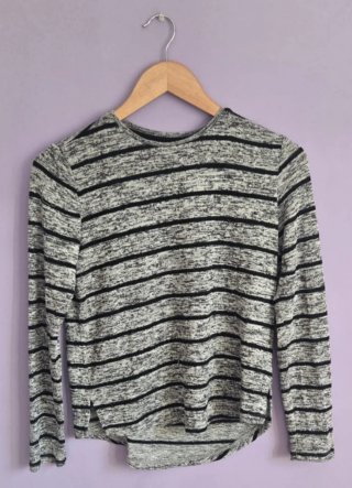 Jersey fino rayas gris y negro