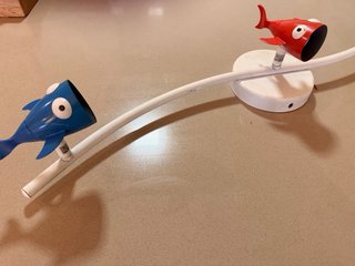 Lámpara infantil de techo con peces