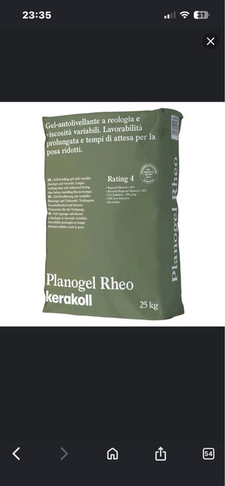 Saco Gel Autonivelante Planogel Rheo Kerakoll 25 k