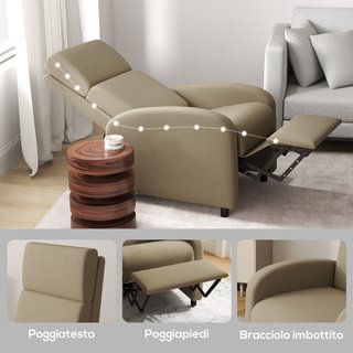 Sillón Relax Reclinable Manualmente a 160° con
