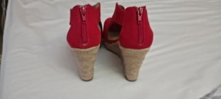 Zapatos esparto rojos sin estrenar