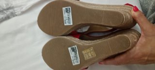 Zapatos esparto rojos sin estrenar