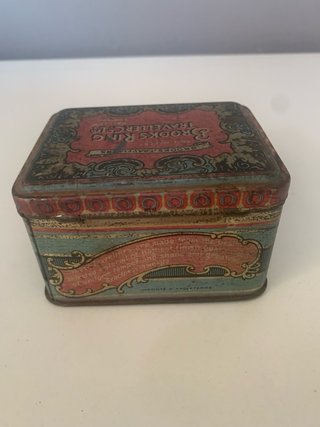 Scatola di latta Brooks Ring Traveller vintage