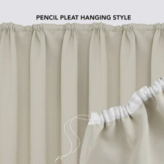Cortinas Deconovo Opacas Blackout 200x140 Crema
