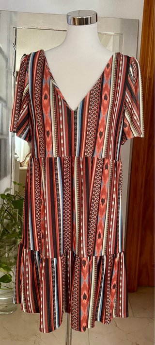 Vestido étnico estampado