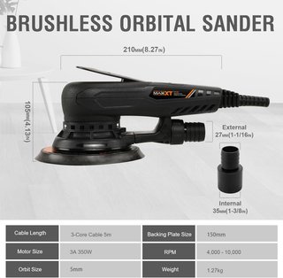- MAXXT Lijadora orbital 5.0 potente sin escobil