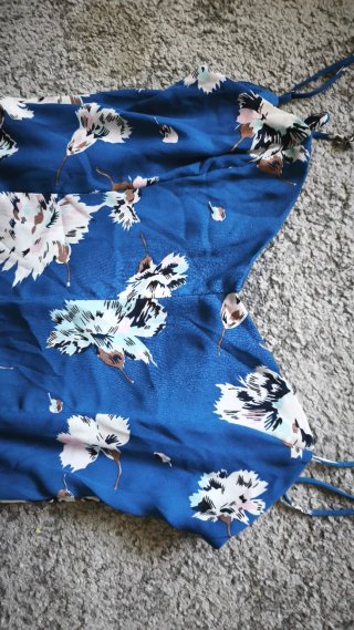 Mono floral azul Zara