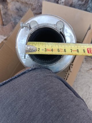 Tubo de escape cromado dominator