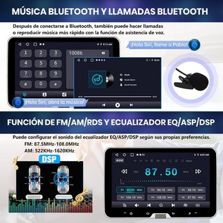 Radio coche 1DIN Android 13 10 pulg NUEVO