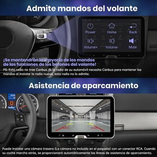 Radio coche 1DIN Android 13 10 pulg NUEVO