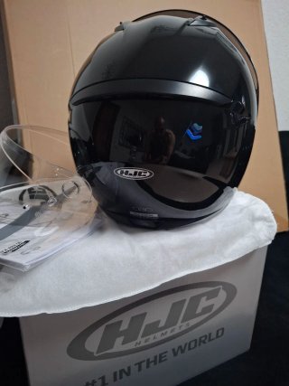 Casco HJC C10 Negro Brillo (Talla M) + 2 viseras