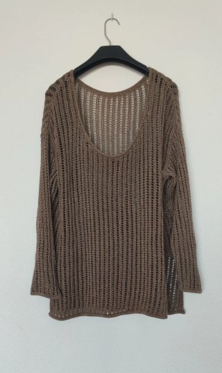 Jersey Massimo Dutti punto marrón Talla S