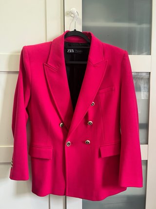 Giacca Blazer Doppiopetto Zara Magenta XL