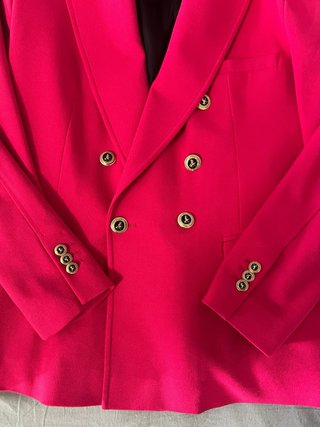 Giacca Blazer Doppiopetto Zara Magenta XL