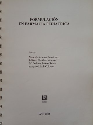 Formulación en Farmacia Pediátrica