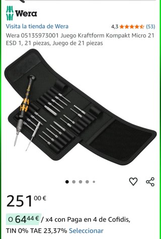 Wera KK Micro 21 ESD 1 - Juego 21 piezas