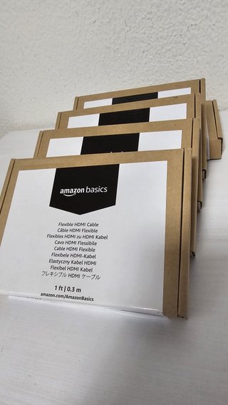 Lote x5 Cable HDMI Flexible Amazon Basics 0.3m