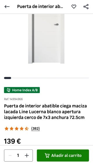 Puerta interior blanca izquierda