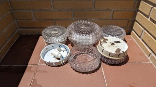 Lámparas de cristal y metal
