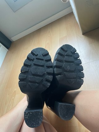 Botines Zara Tacón Plataforma Negro
