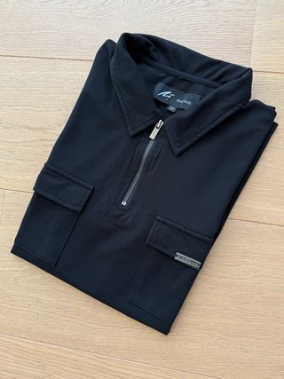 Polo Mauvais Negro Cremallera Bolsillos