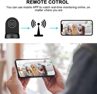 cámara mini WiFi carga inalámbrica HD