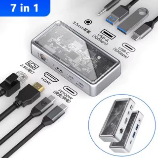Hub portatil ORICO 7 en 1 USB 3.2 100W 10Gbps