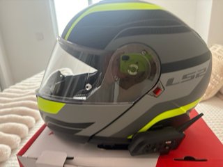 Casco Moto LS2 Modular Negro/Amarillo